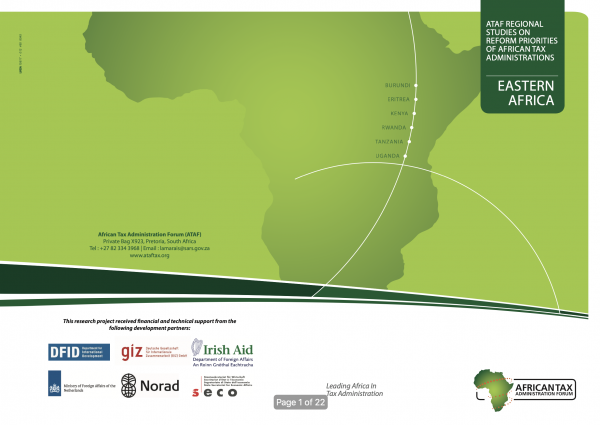 ATAF REGIONAL STUDIES ON REFORM PRIORITIES OF AFRICAN TAX ADMINISTRATIONS EASTERN AFRICA