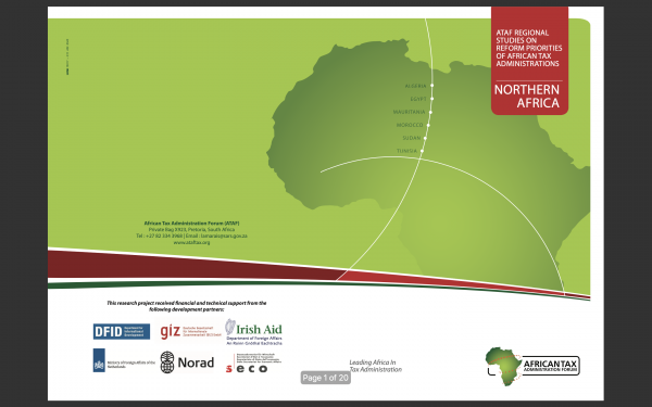 ATAF REGIONAL STUDIES ON REFORM PRIORITIES OF AFRICAN TAX ADMINISTRATIONS NORTHERN AFRICA