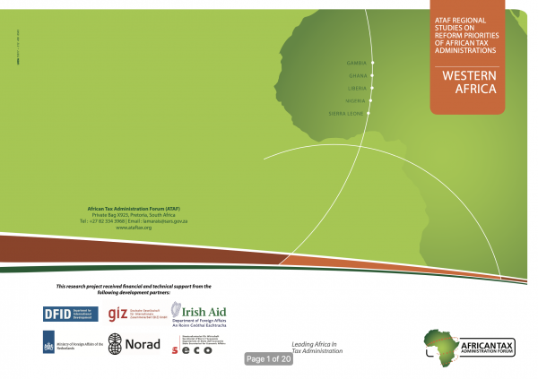 ATAF REGIONAL STUDIES ON REFORM PRIORITIES OF AFRICAN TAX ADMINISTRATIONS WESTERN AFRICA