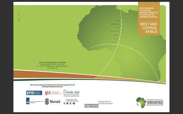 ATAF REGIONAL STUDIES ON REFORM PRIORITIES OF AFRICAN TAX ADMINISTRATIONS WEST AND CENTRAL AFRICA