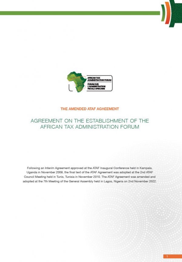 Agreement on the Establishment of the African Tax Administration Forum