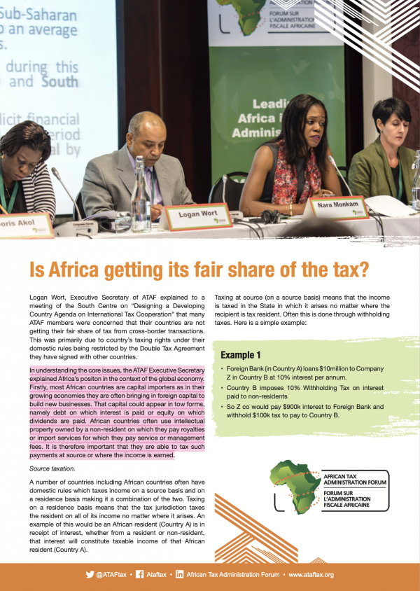 Is Africa getting its fair share of the tax?
